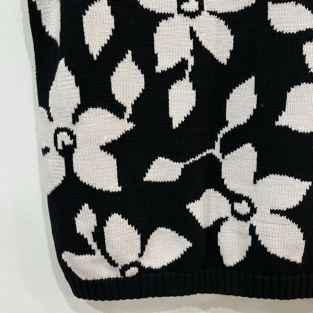 Vintage Jones New York Sport Women’s Floral Knit Sleeveless Sweater Vest Small - Picture 3 of 6